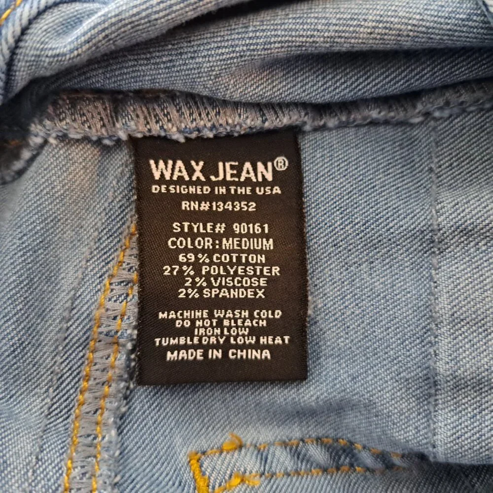 Wax Jean Juniors Skinny Jeans High Rise Snatched Waist Medium Blue Size 13